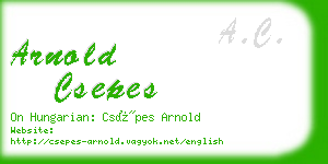 arnold csepes business card